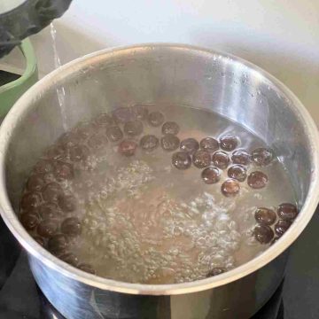 boil instant tapioca pearls