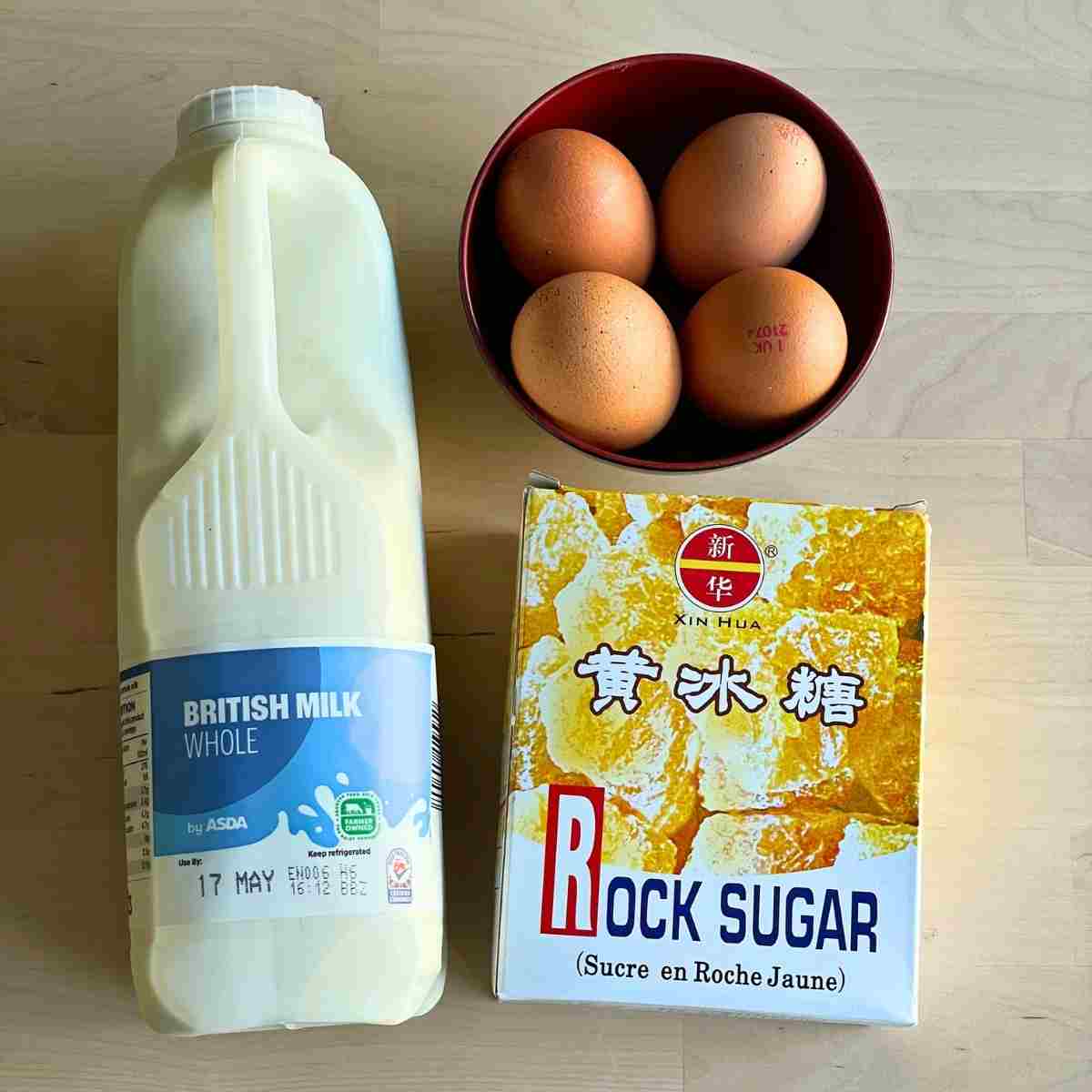 Chinese egg pudding ingredients