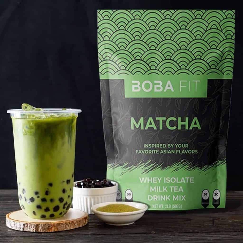 Matcha Milk Tea with Boba - Mind Over Munch
