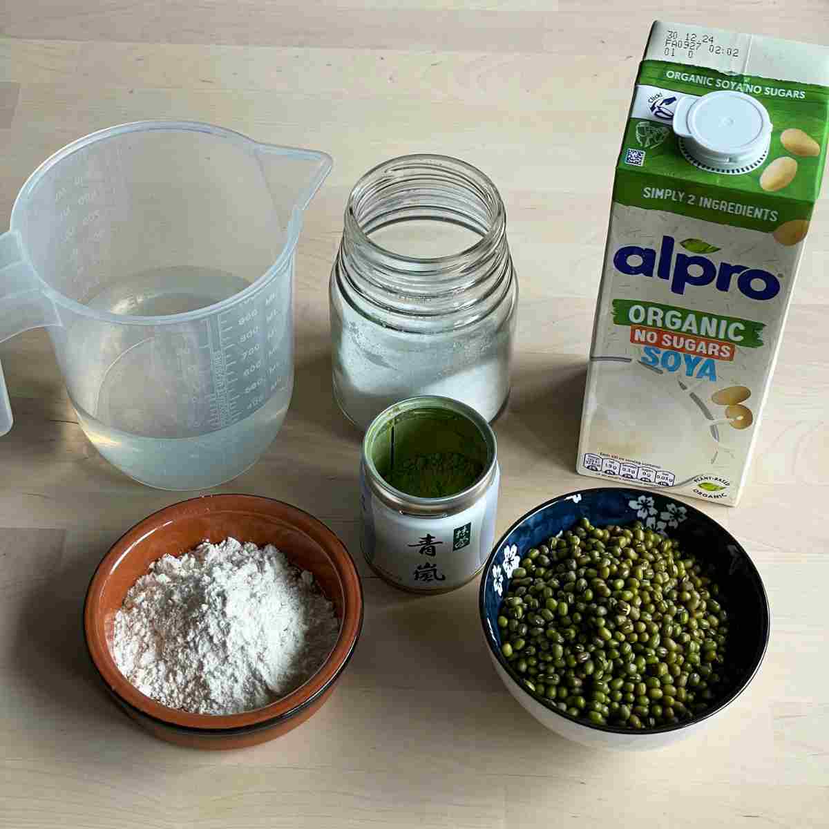matcha mung bean paste ingredients
