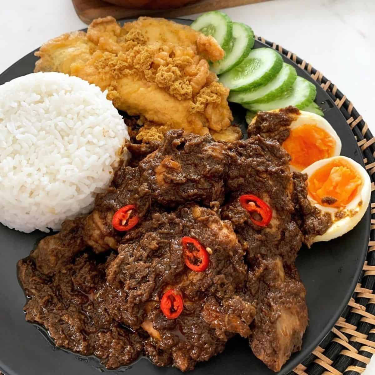 Chicken Rendang Recipe (Nyonya Style) Honest Food Talks