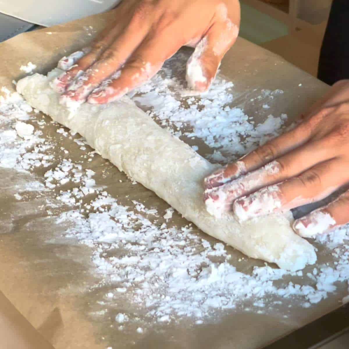 Mochi dough rolling