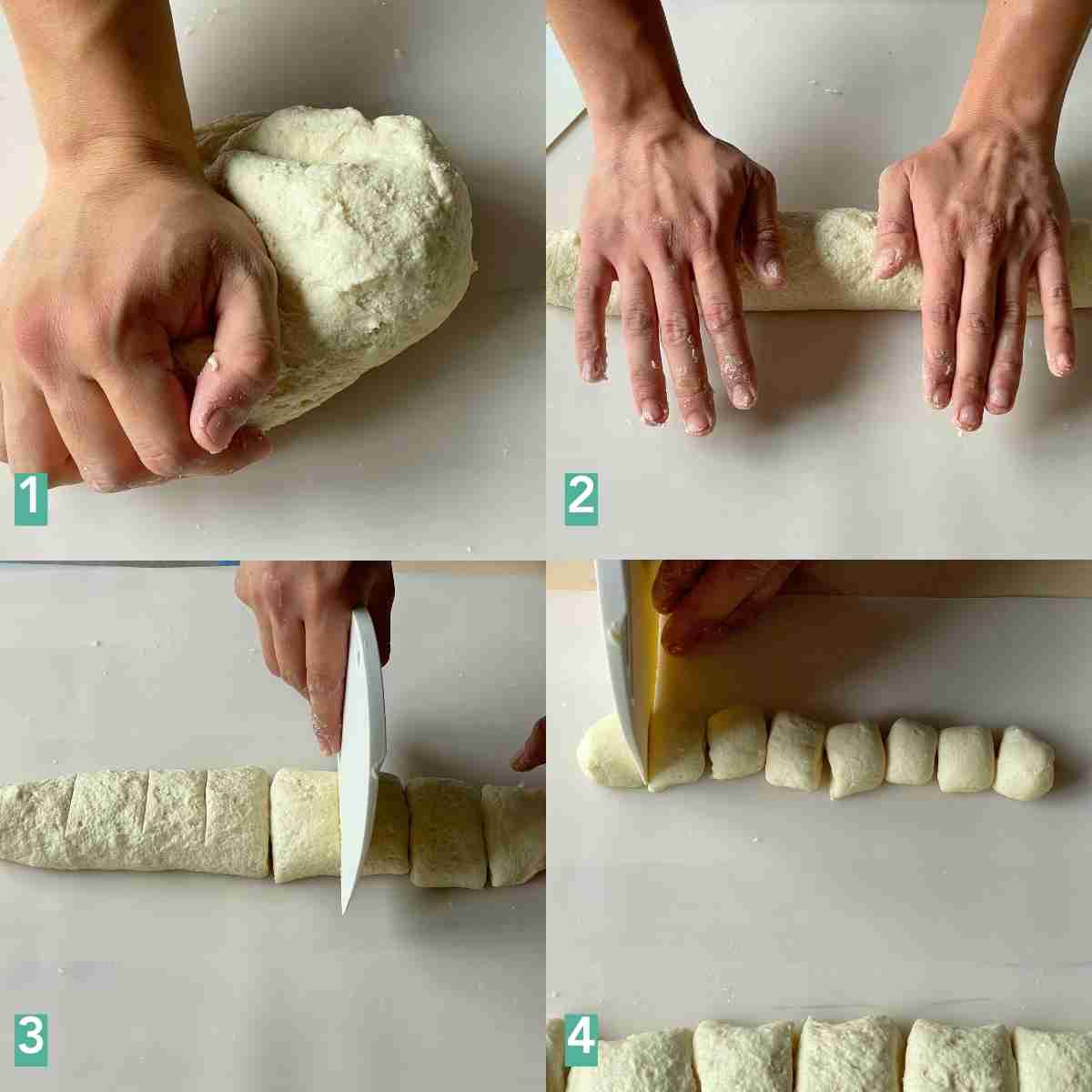 Rolling pon de ring dough