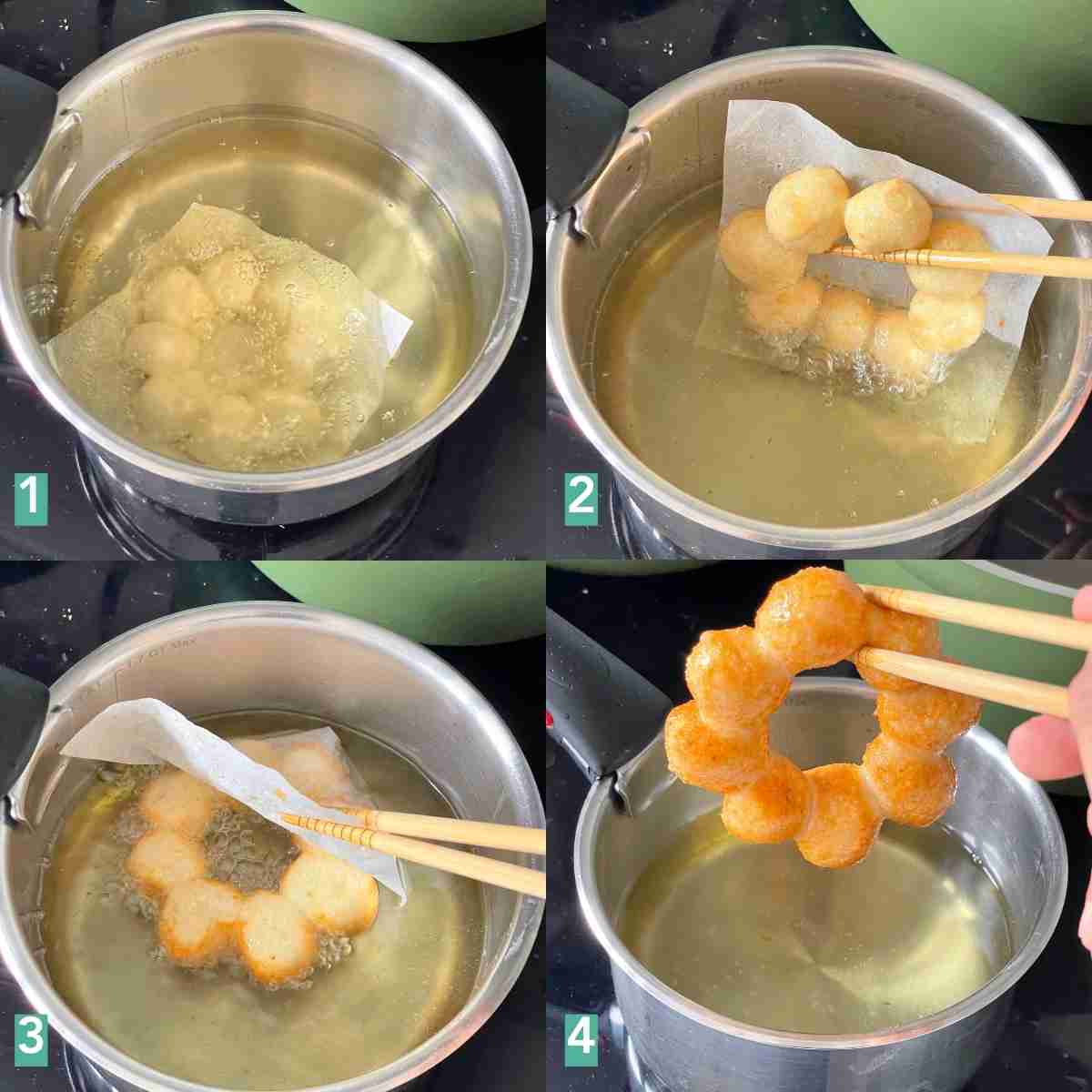 how to fry mochi donut at home