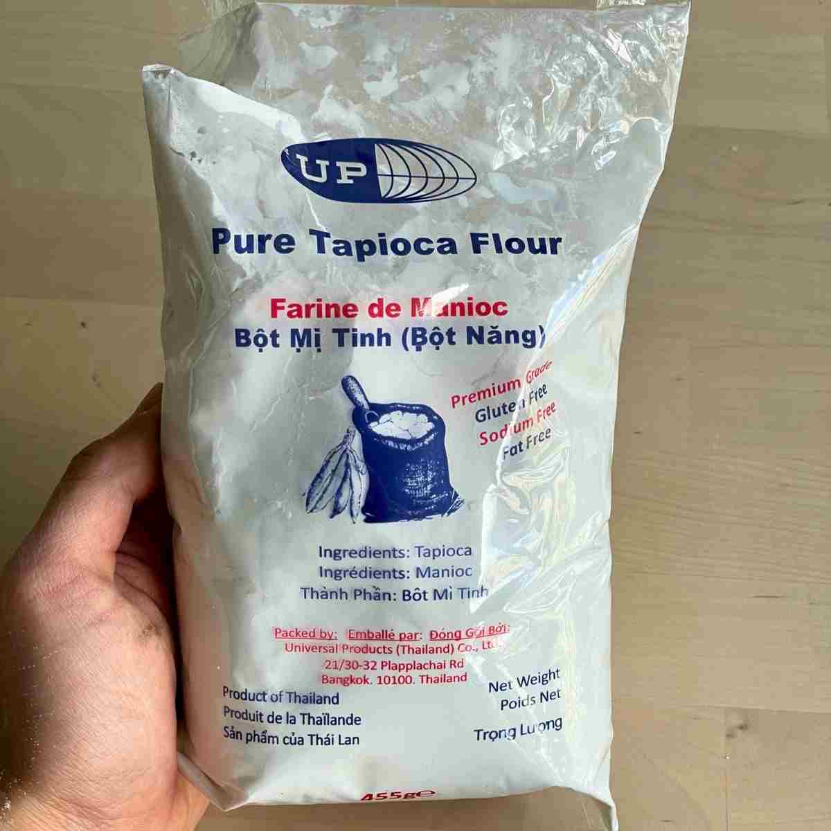 Tapioca flour in packet