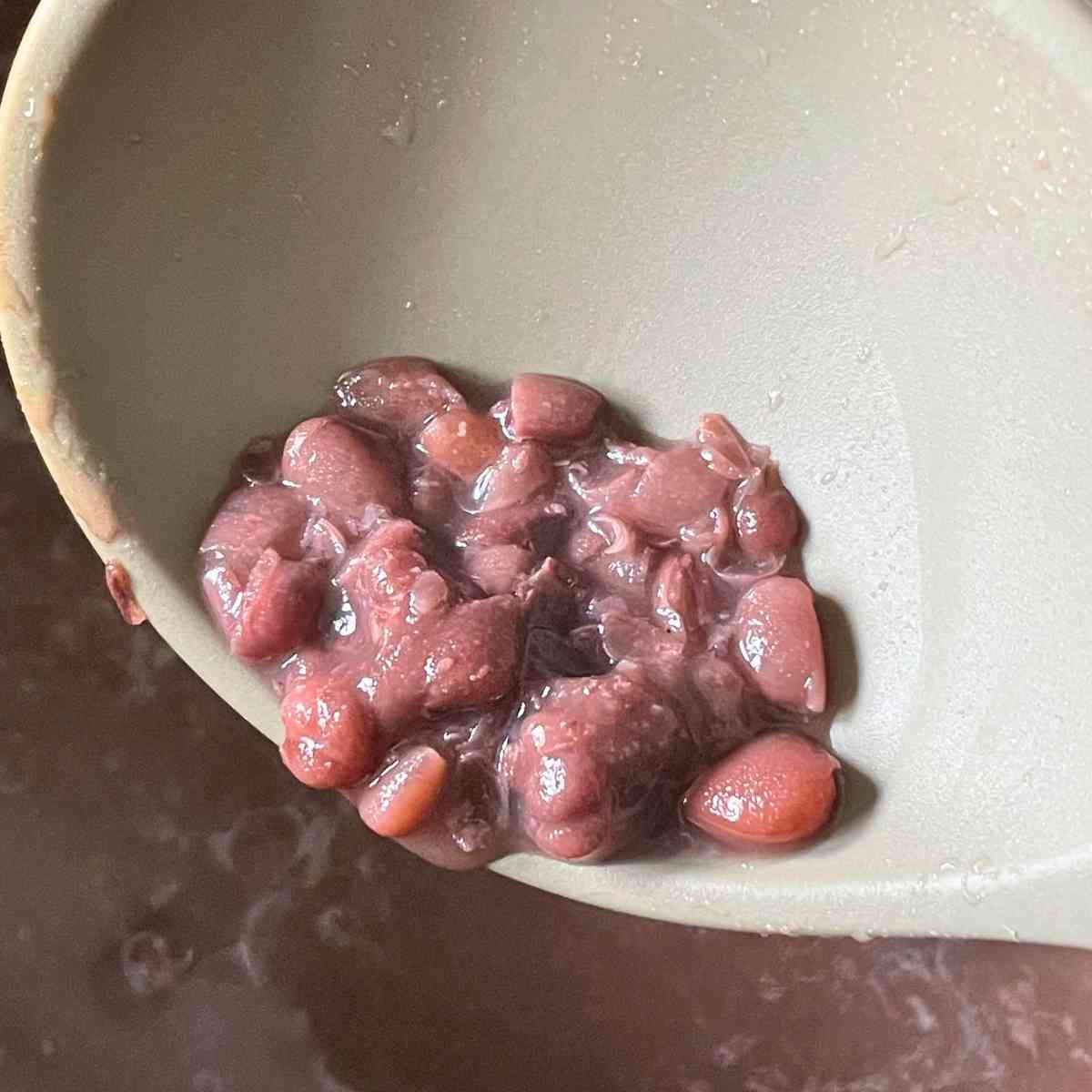 chunky adzuki beans for zenzai