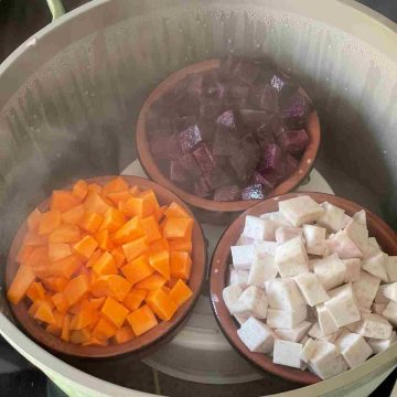 steam taro sweet potato