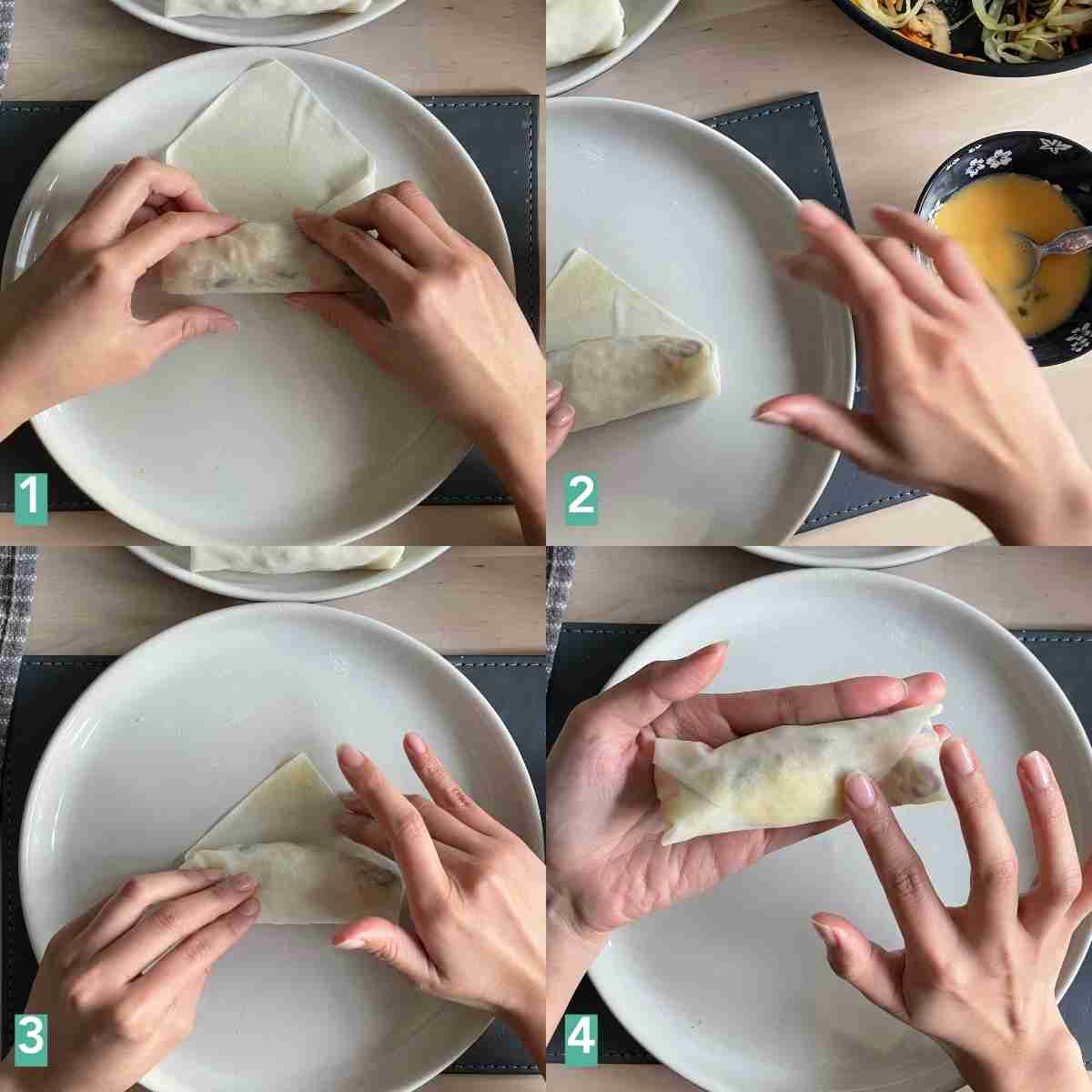 How to seal spring rolls