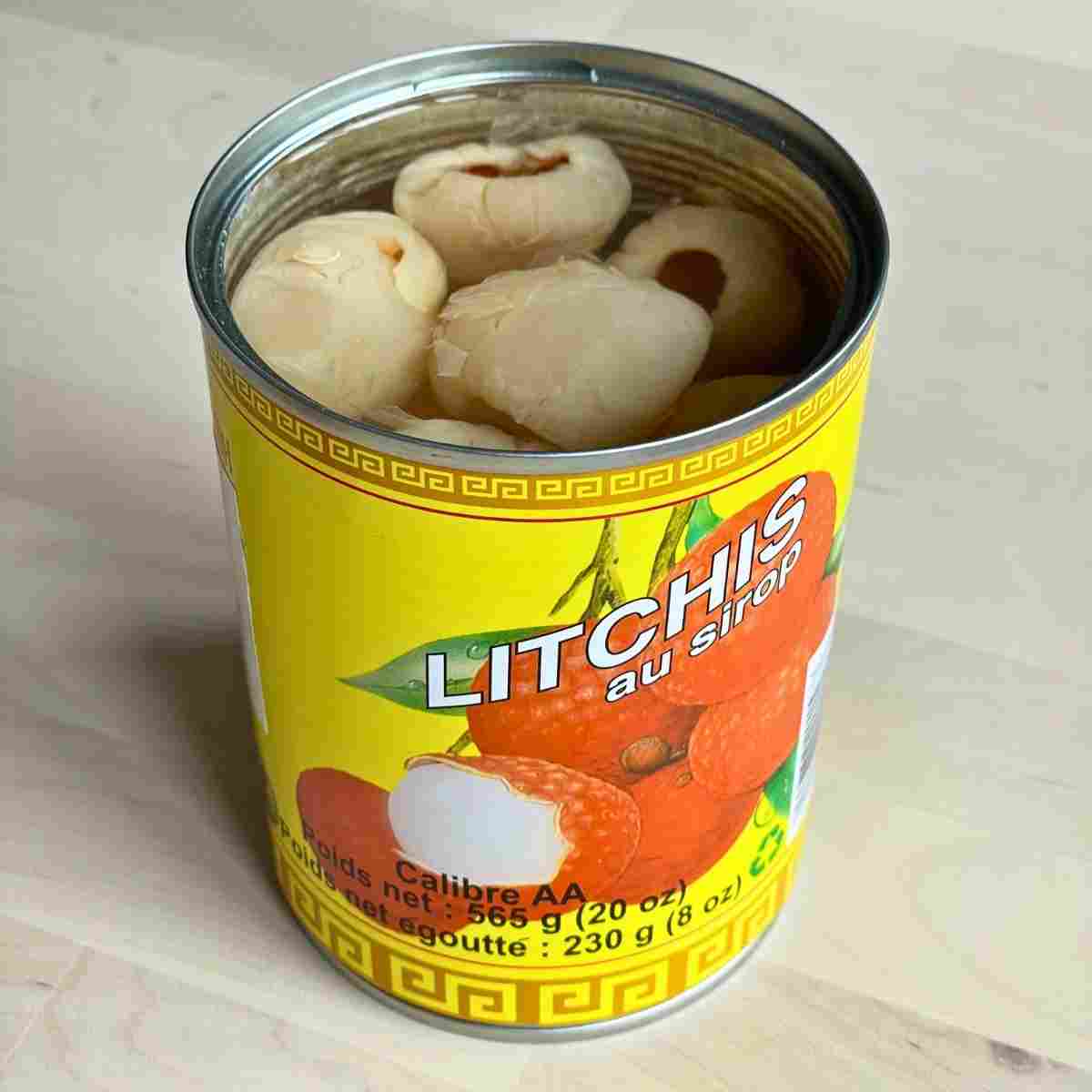 canned lychee with syrup
