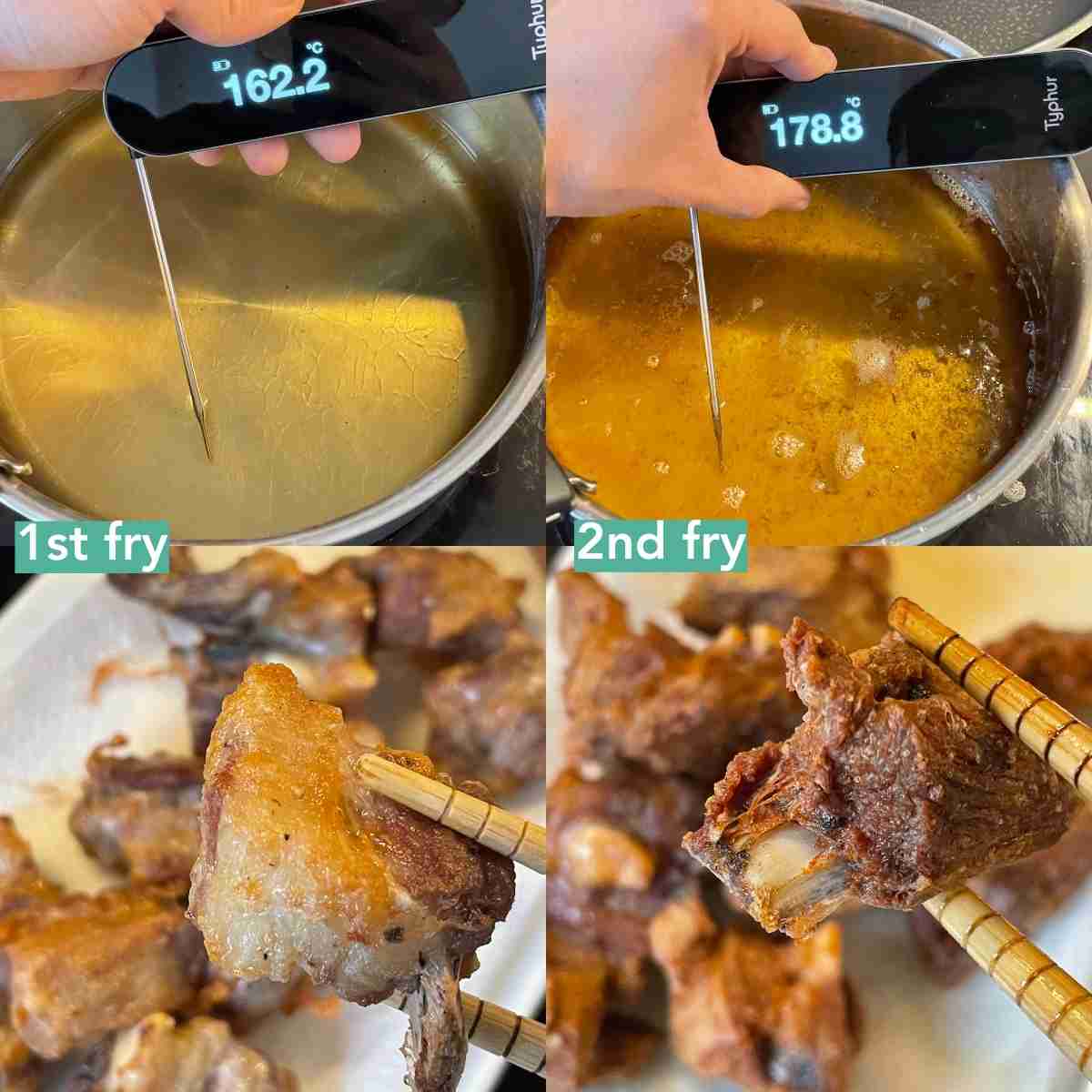 how to double fry ribs chinese