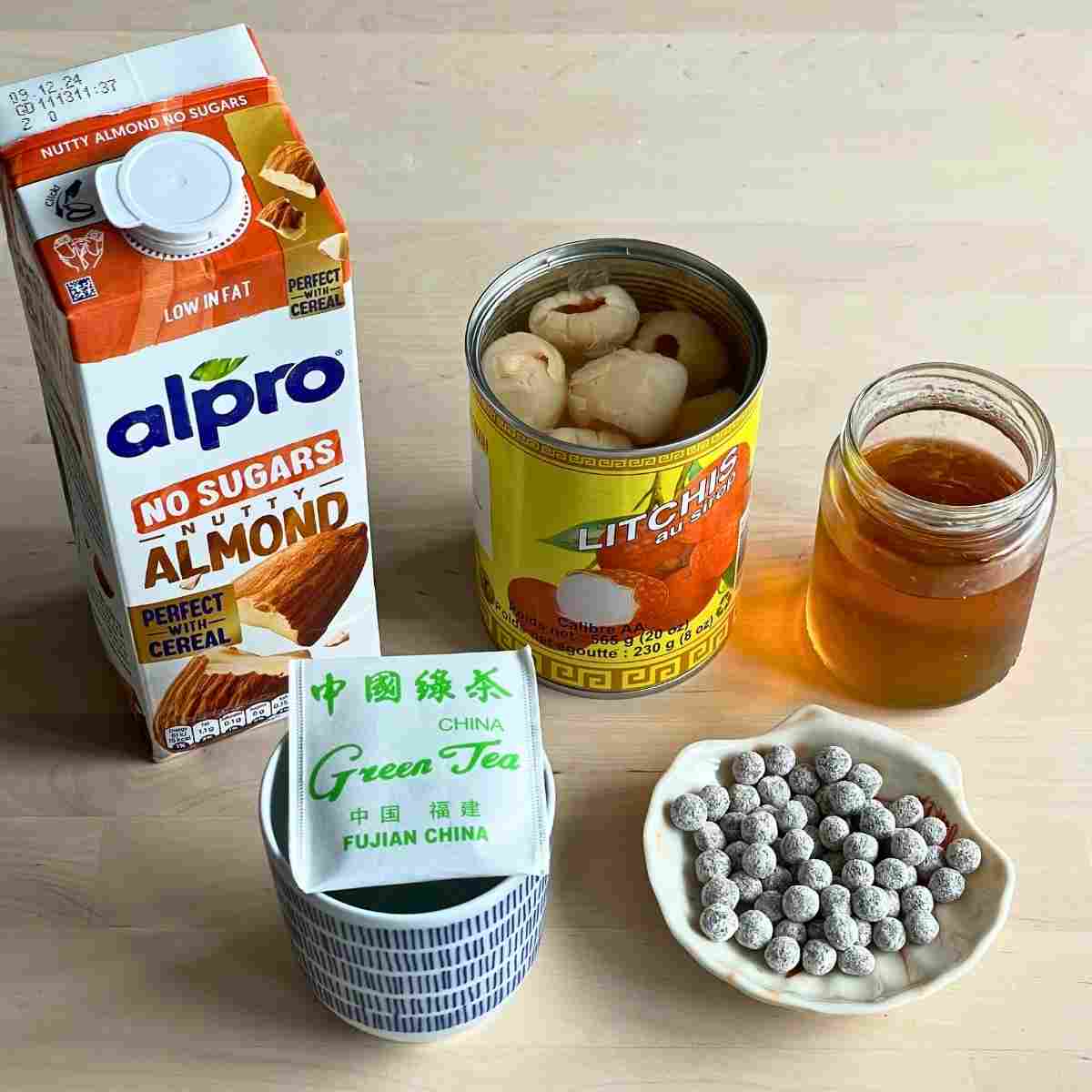 lychee boba milk tea ingredients