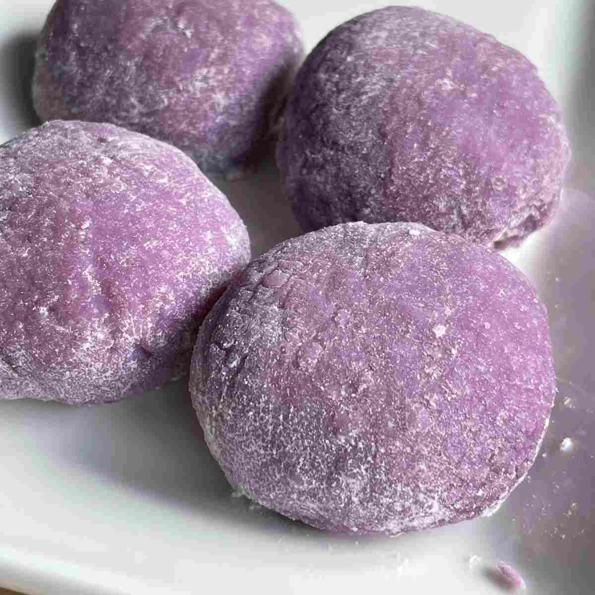 purple yam Japanese rice cakes