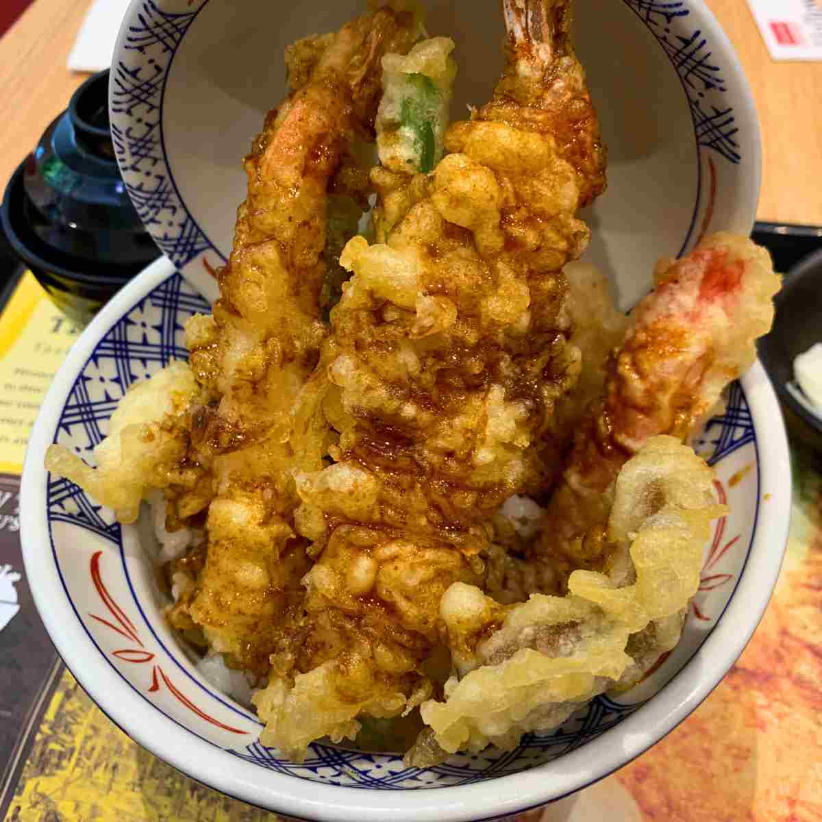 Edo style tempura don rice bowl