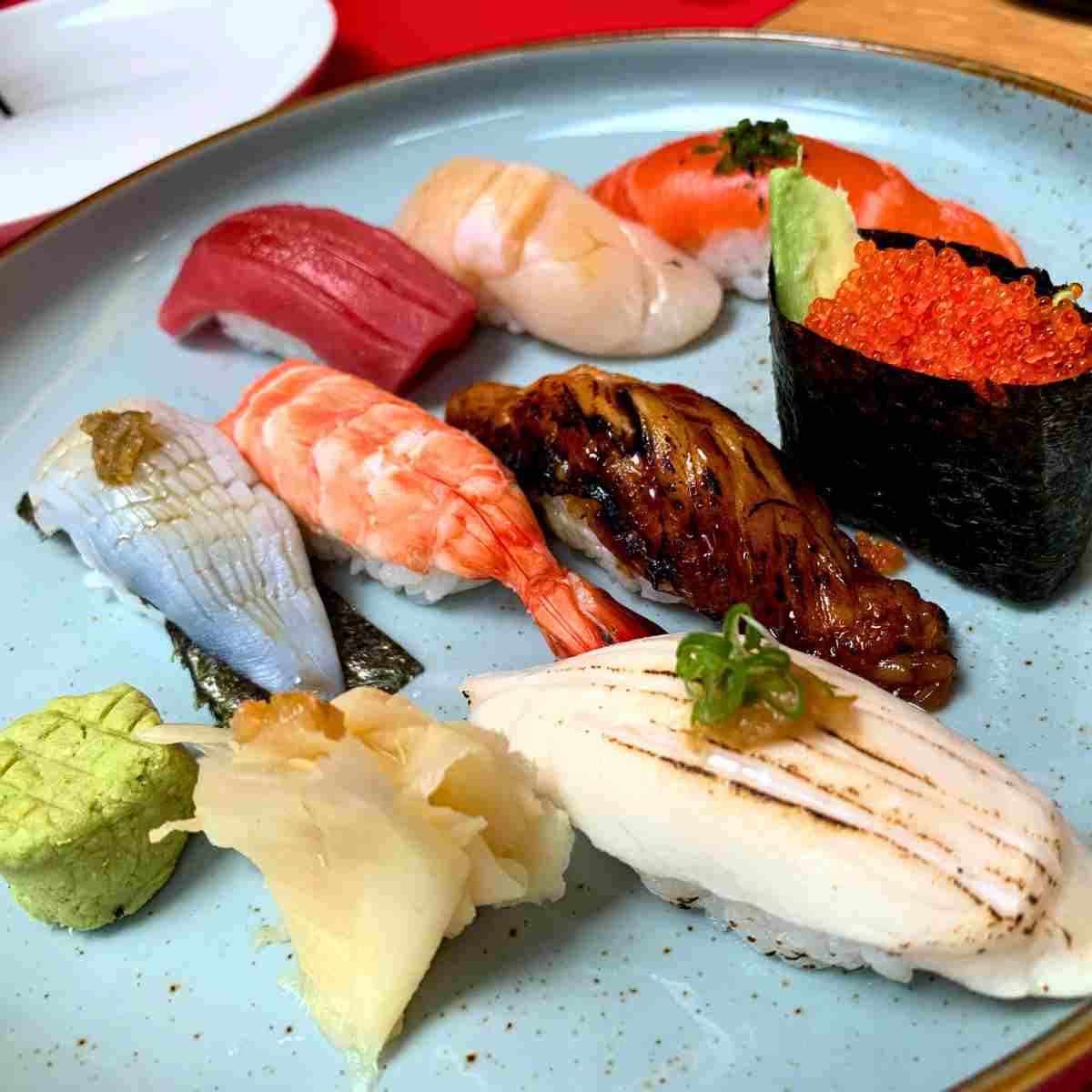 Sushi platter from Japanese sushiya
