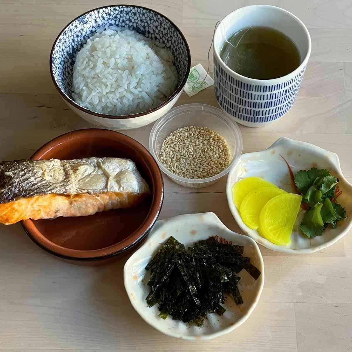 salmon ochazuke ingredients