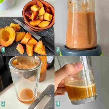 how to make peach puree