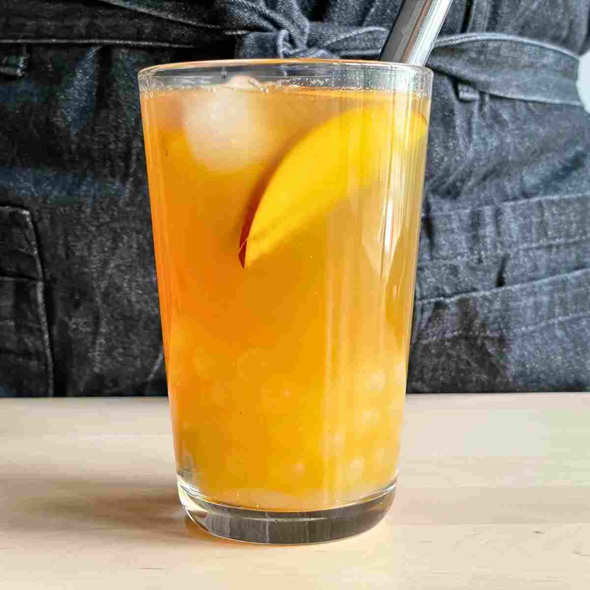 peach fruit tea recipe with popping pearls