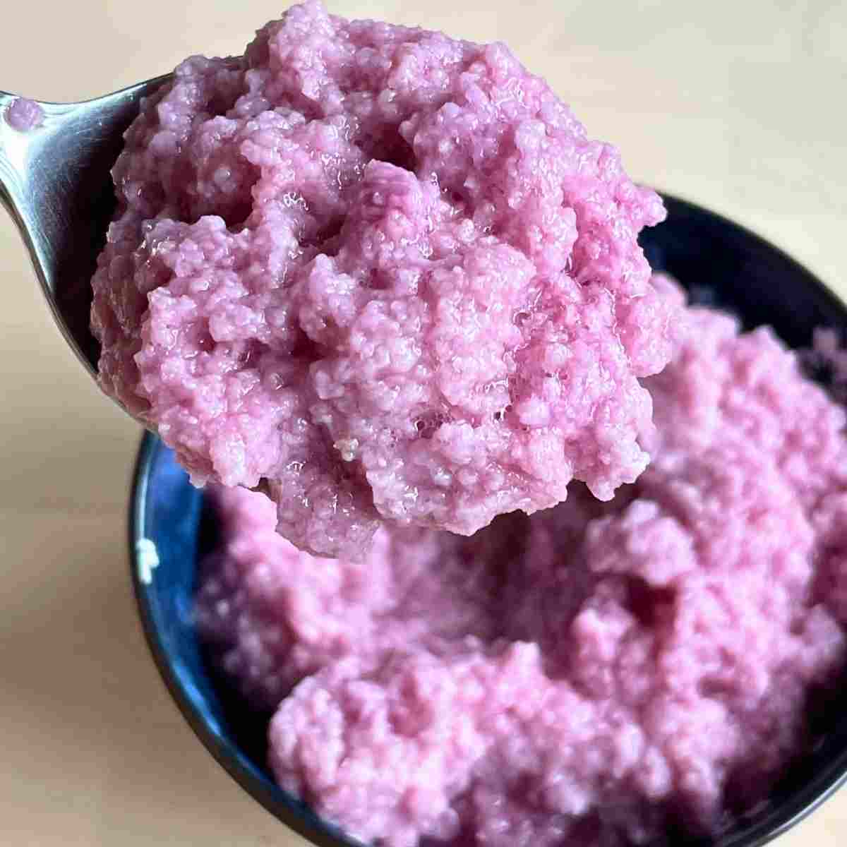Defrosted grated ube