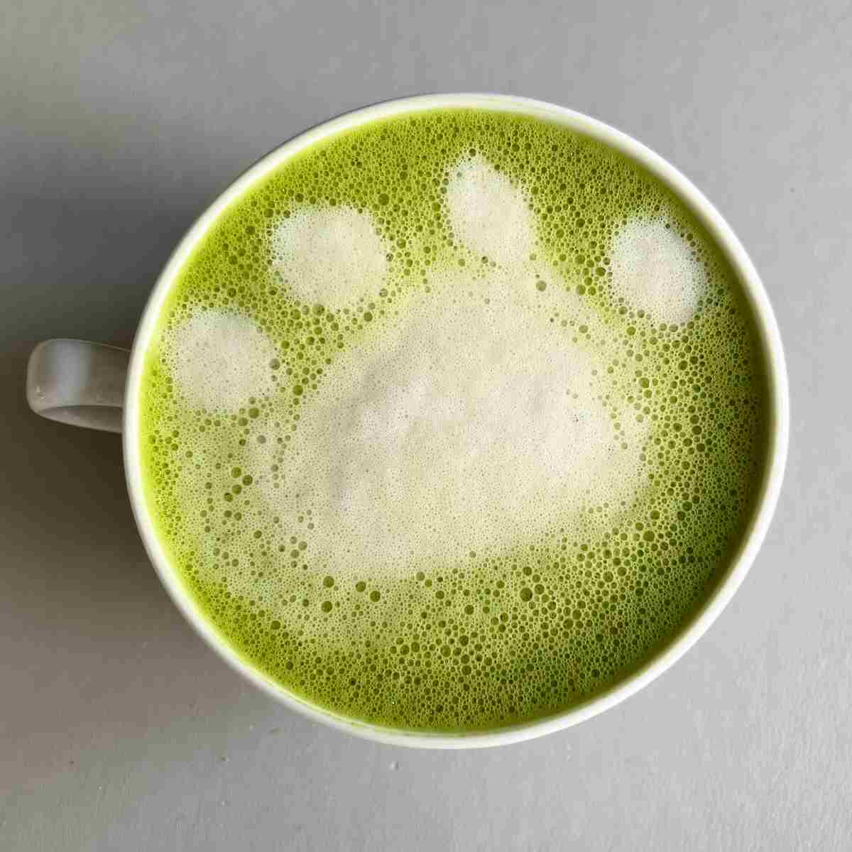 green tea latte with oat milk