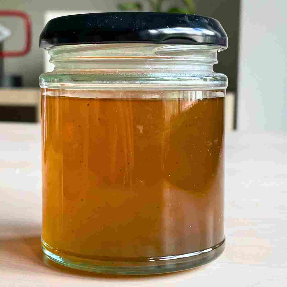 skinny chai syrup concentrate in jar
