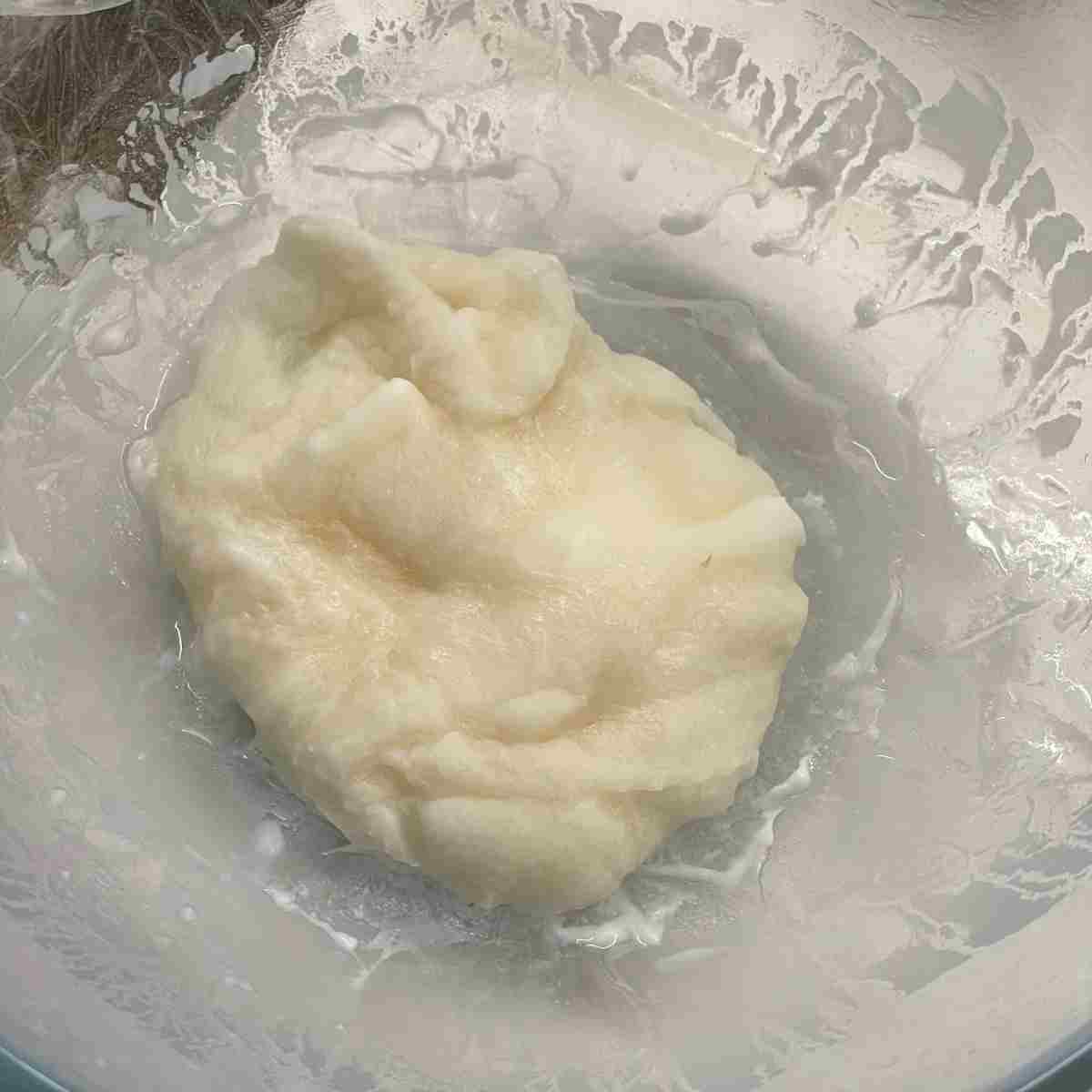 translucent mochi dough