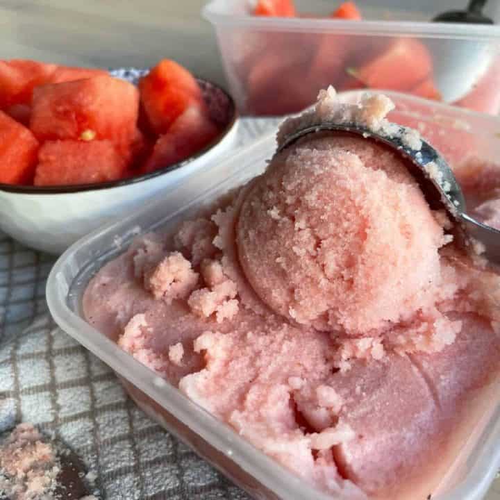 Easy Watermelon Ice Cream Recipe: 2 Ingredients, No Churn - Honest Food ...